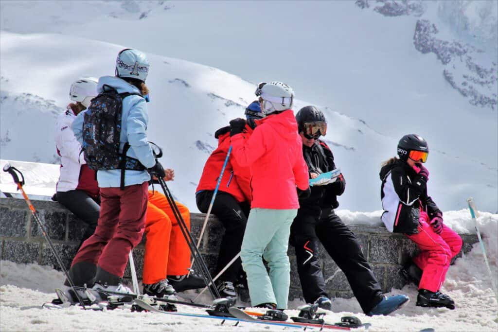 Skiers in Switzerland